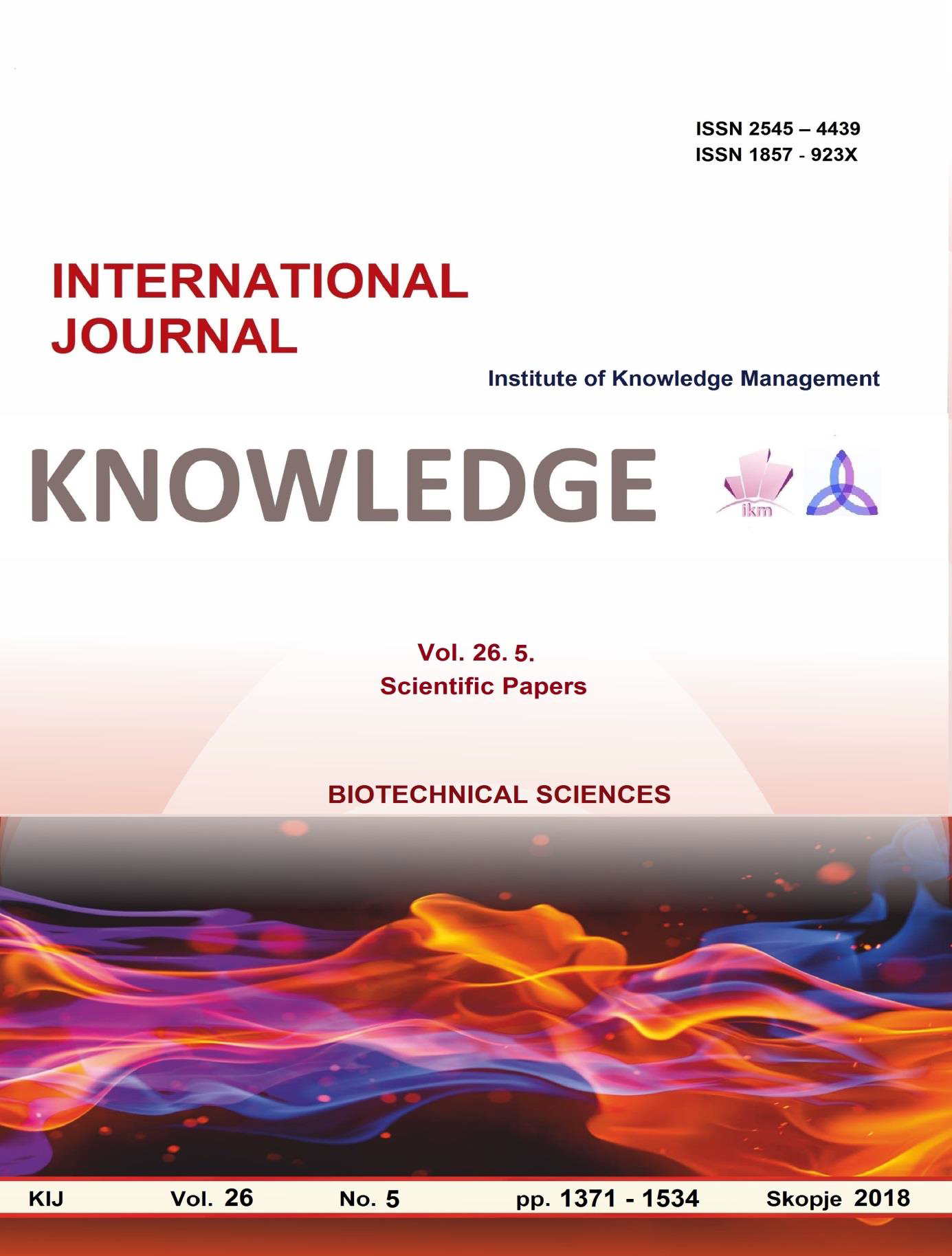 					View Vol. 26 No. 5 (2018): BIOTECHNICAL SCIENCES
				