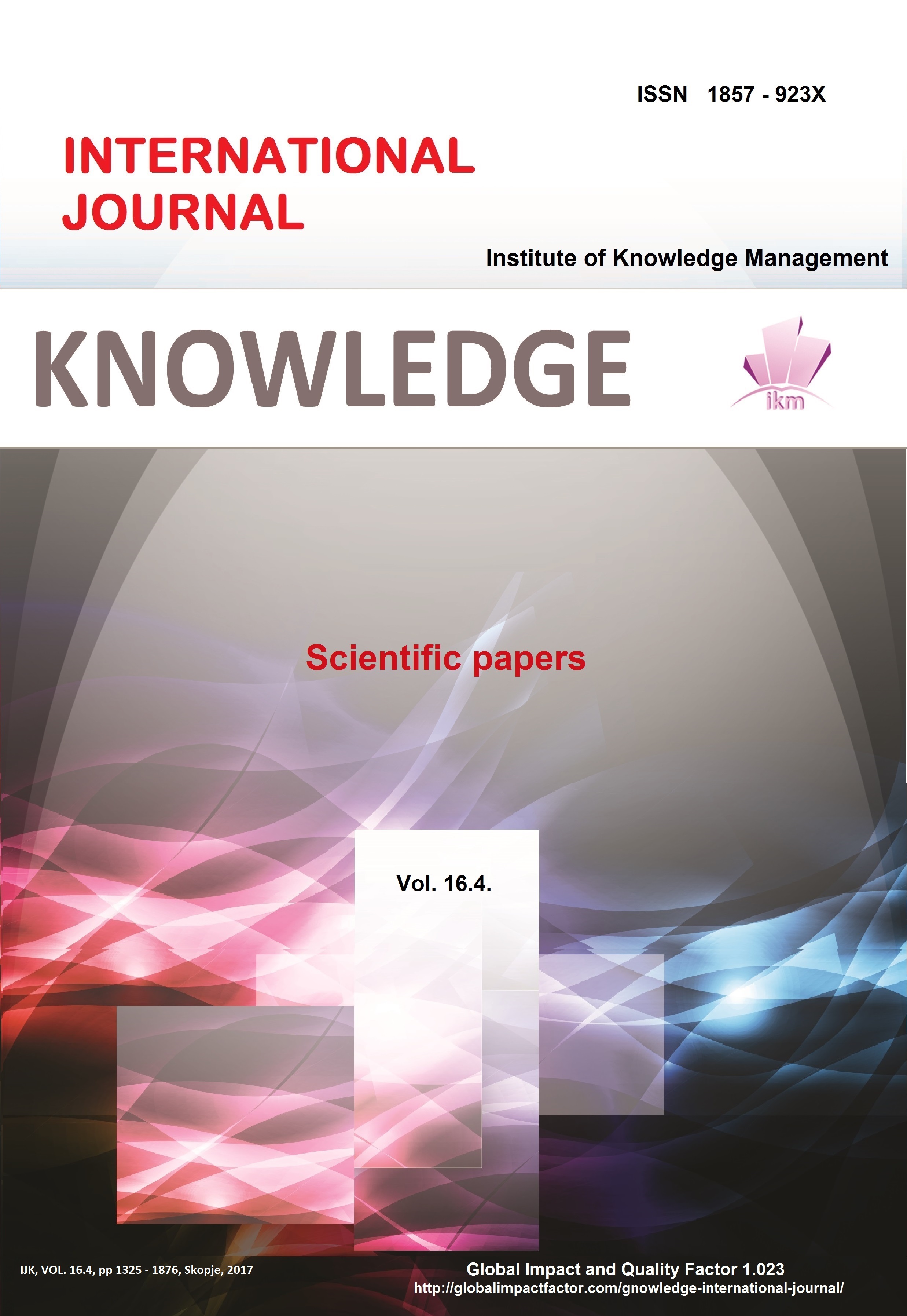 					View Vol. 16 No. 4 (2017): Knowledge Without Borders
				
