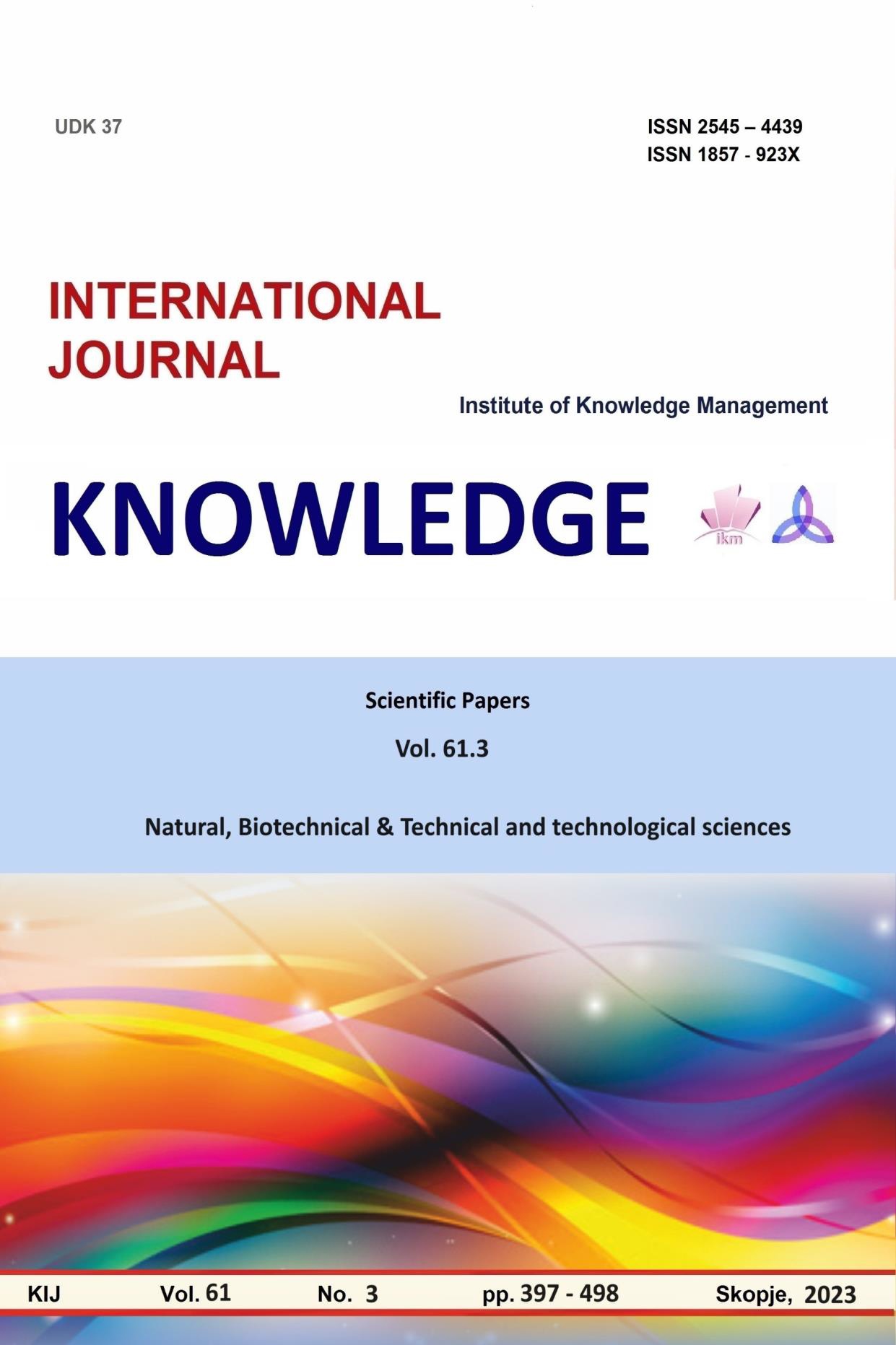 					View Vol. 61 No. 3 (2023): Knowledge in Practice
				