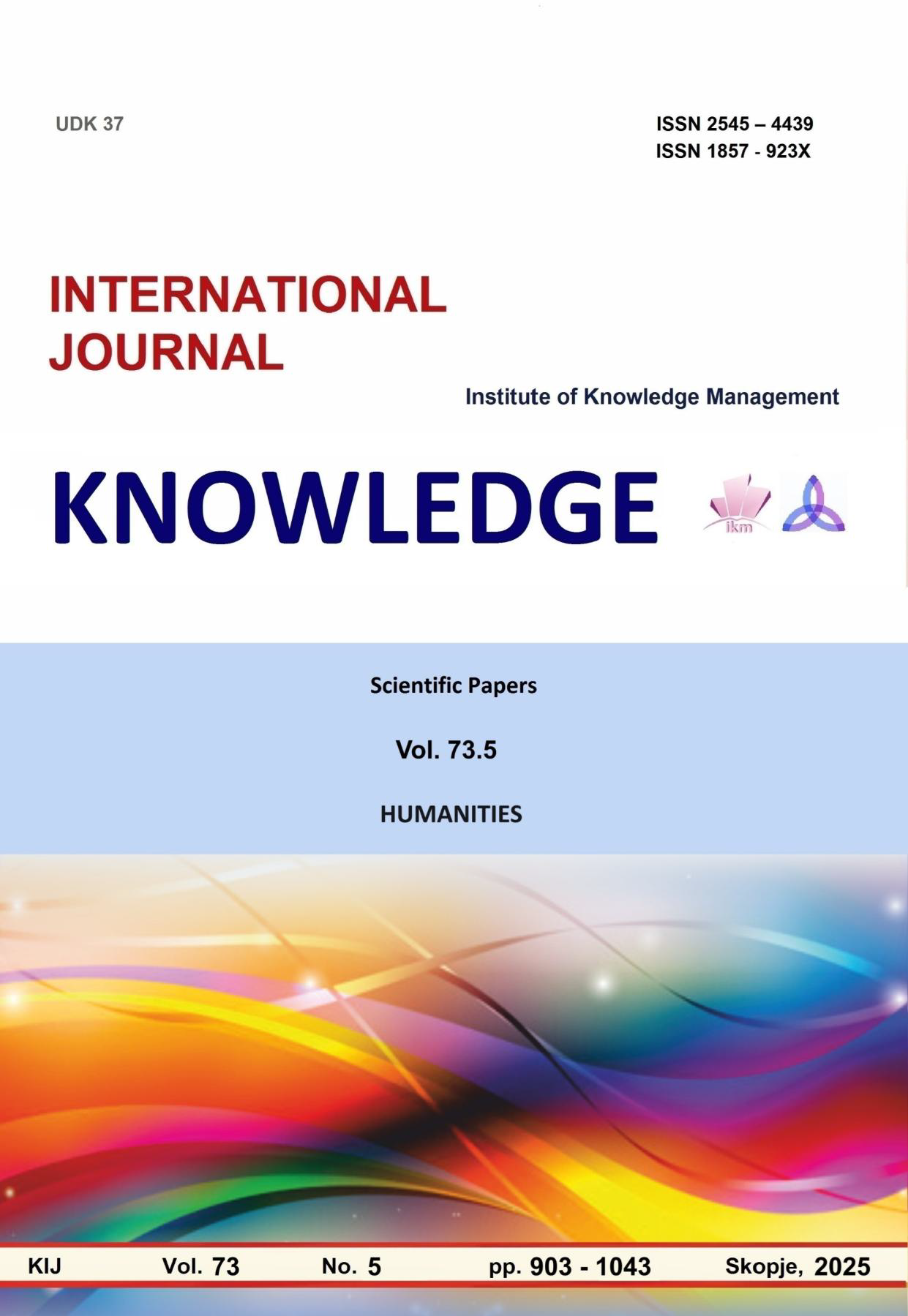 					View Vol. 73 No. 5 (2025): Knowledge in Practice
				