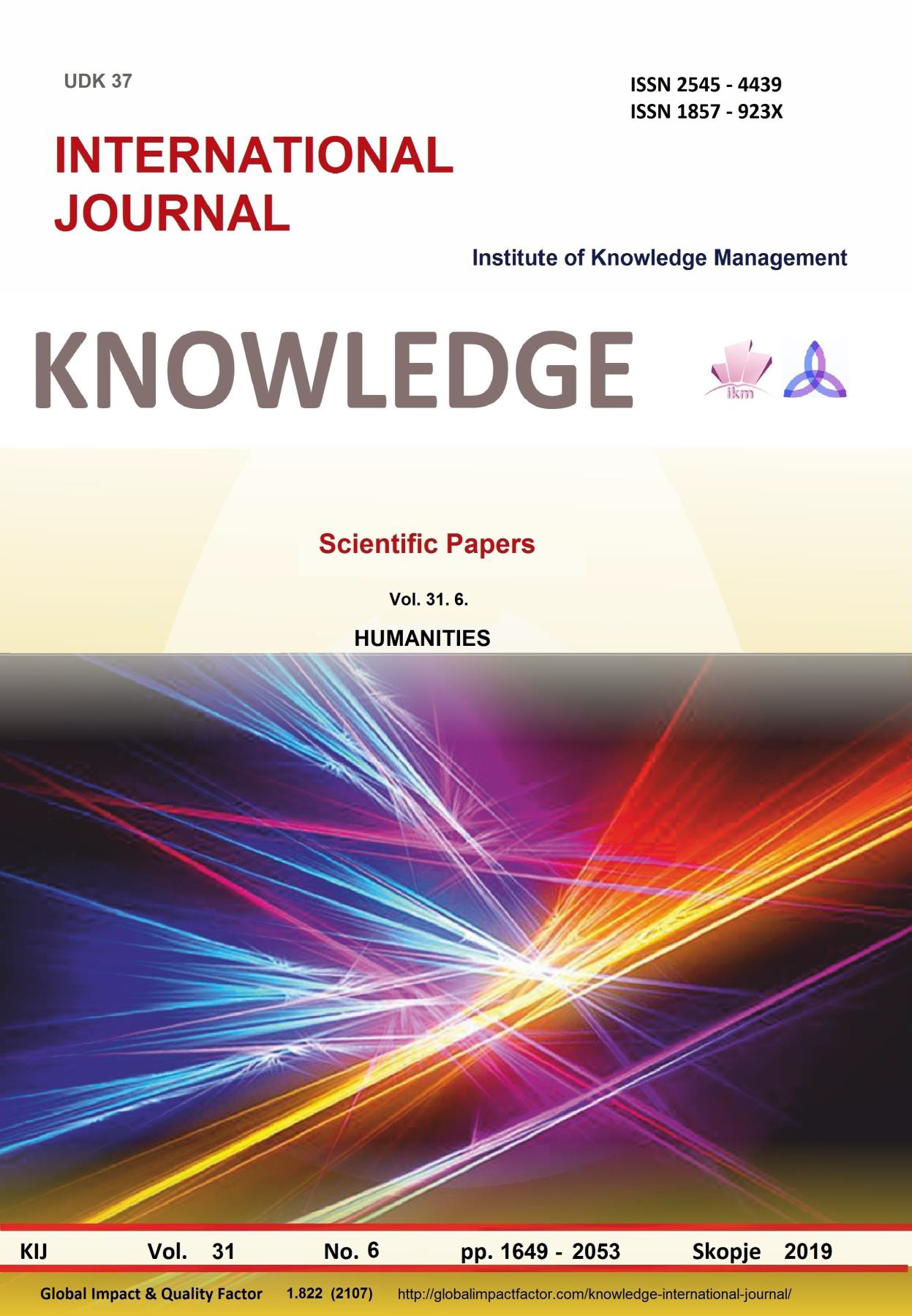 					View Vol. 31 No. 6 (2019): The teacher of the future
				