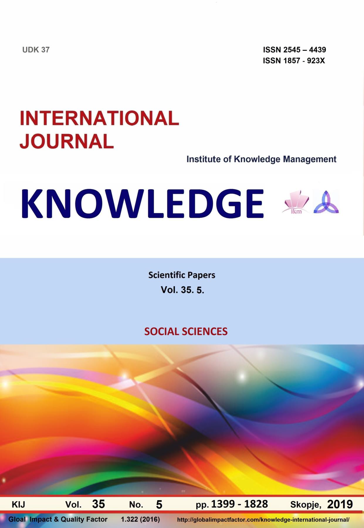 					View Vol. 35 No. 5 (2019): Knowledge in practice
				