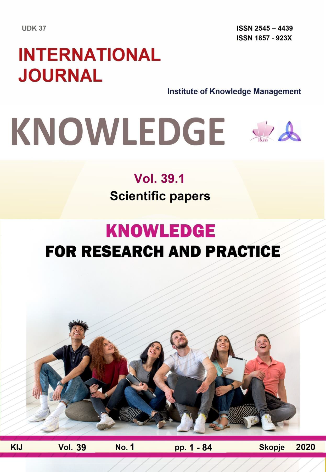 					View Vol. 39 No. 1 (2020): Knowledge for research and practice
				